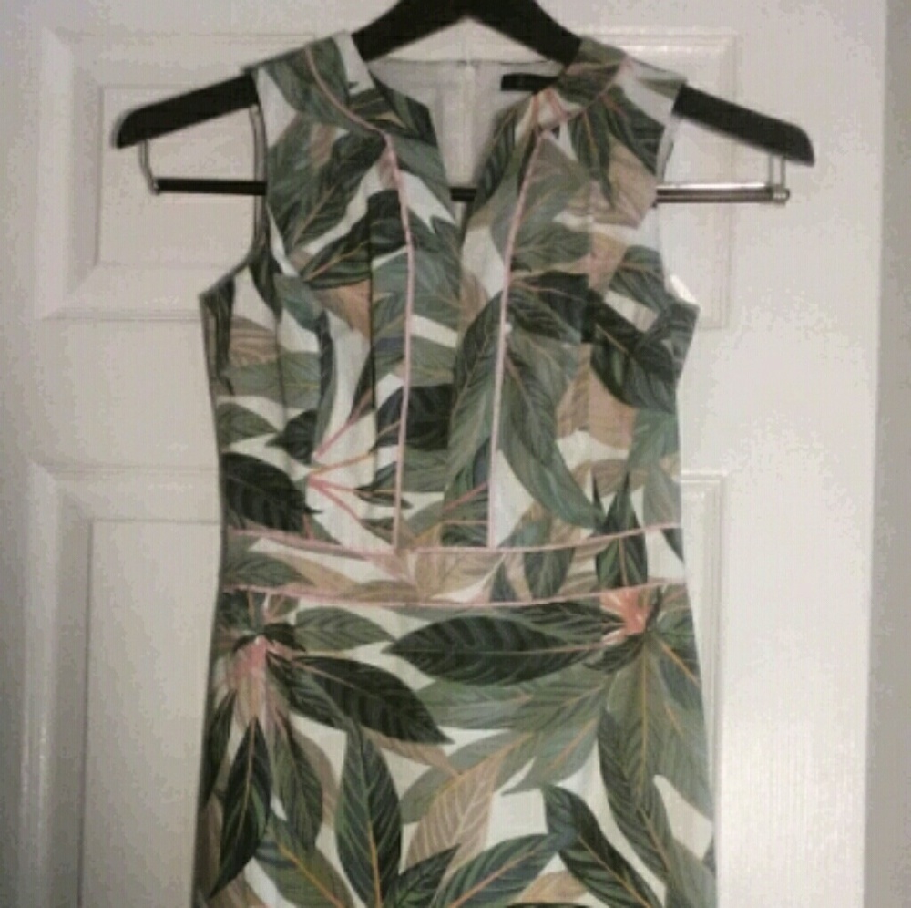 Brooks Brothers Summer leaf print dress, size 0P